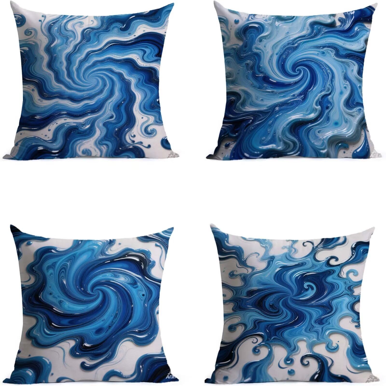 Federe Cuscini per Divano 60x60cm 4 Pack Federe Cuscino Astratto THDZ-1336