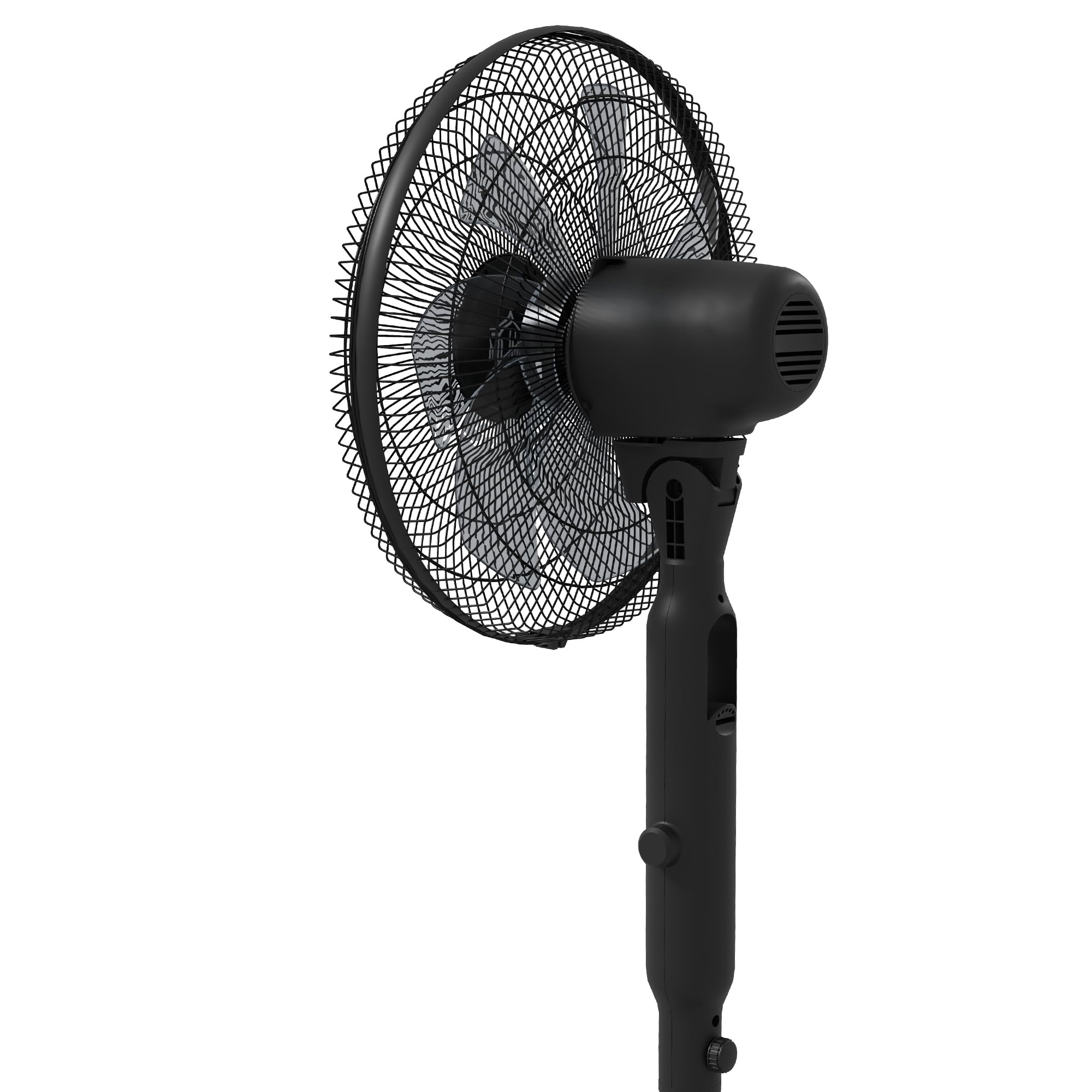 HOMCOM Ventilateur sur Pied Ø42cm Silencieux Télécommande Minuterie Noir | 40W, 3 Modes, 28 Vitesses, Fonction Anti-Moustique, Hauteur Réglable, Oscillant 75°