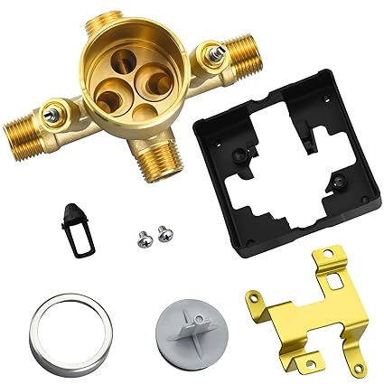 Tub and Shower Valve Body for Shower System, Compatible with DT Single or Dual Function Shower Trim Kits�(with Screwdriver Stops)
