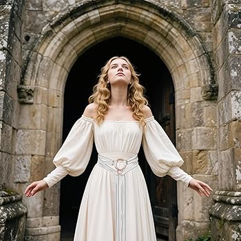 Ceinture En Corde Viking Médiévale Pour Femme - 140 Cm, Anneau Torique 5 Cm - Style Renaissance, Cosplay, Fêtes à Thème
