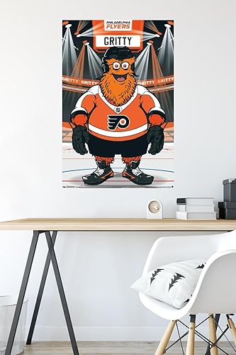 Miniatura 4 de Trends International NHL Philadelphia Flyers - Póster de pared Gritty 19, 22.375 x 34 pulgadas, versión sin marco