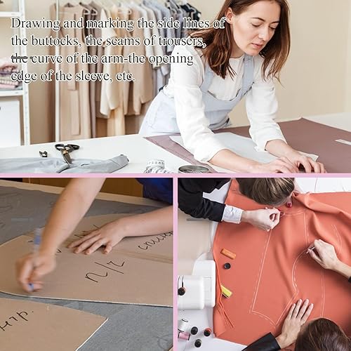 Miniatura 7 de Curva francesa, regla de curva francesa de costura DIY, regla de costura métrica, regla de clasificación de comas, herramienta de plantilla de