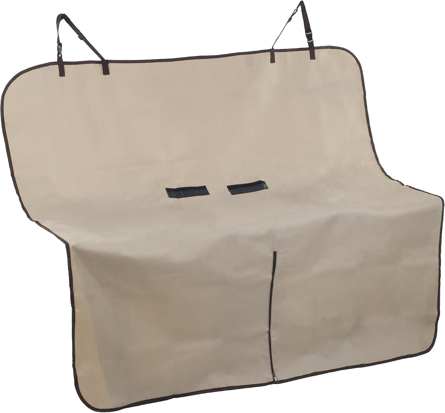 Car Seat Covers for Pets – Dog Travel Accessories for Car, Truck, or SUV – Waterproof, Non-Slip Seat Protector by PETMAKER (Khaki)