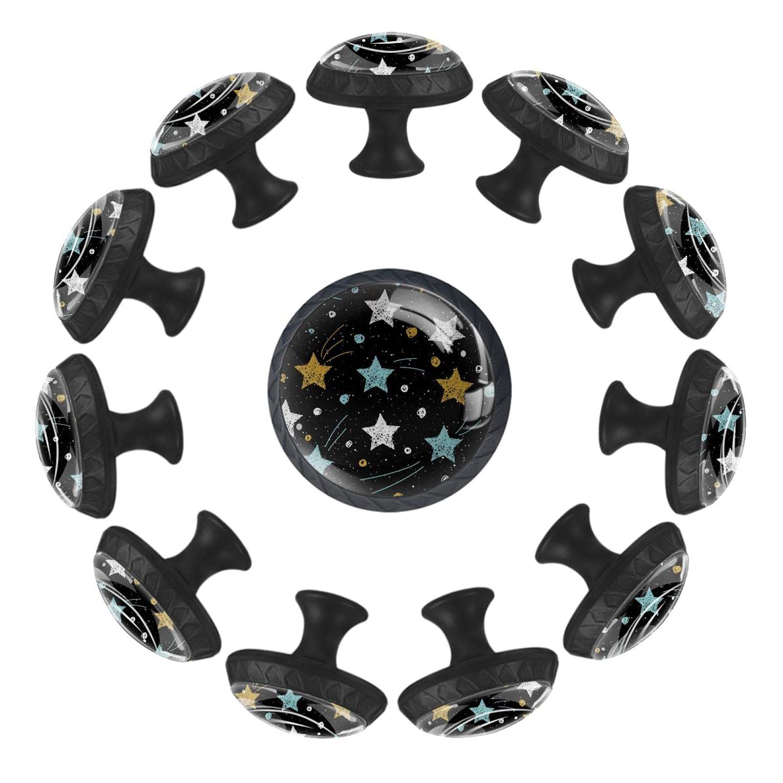 Boutons de tiroir étoiles 35 mm pour décorer la commode d'une chambre d'enfant