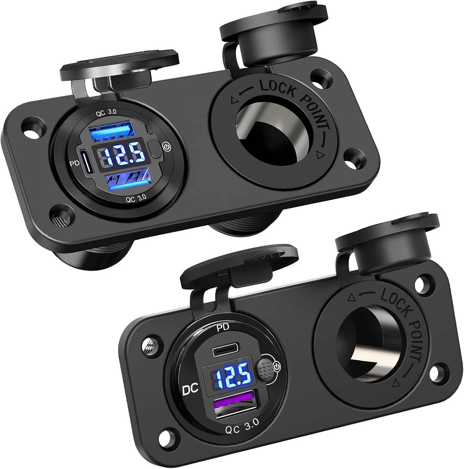 Cigarette Lighter Socket 12 Volt USB Outlet