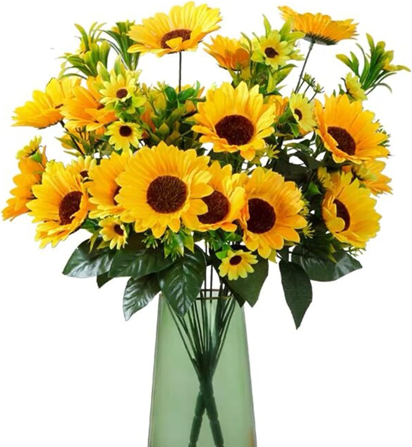 Leixi Artificial Flowers, Artificial Sunflower Bouquets, 50CM Long Fake