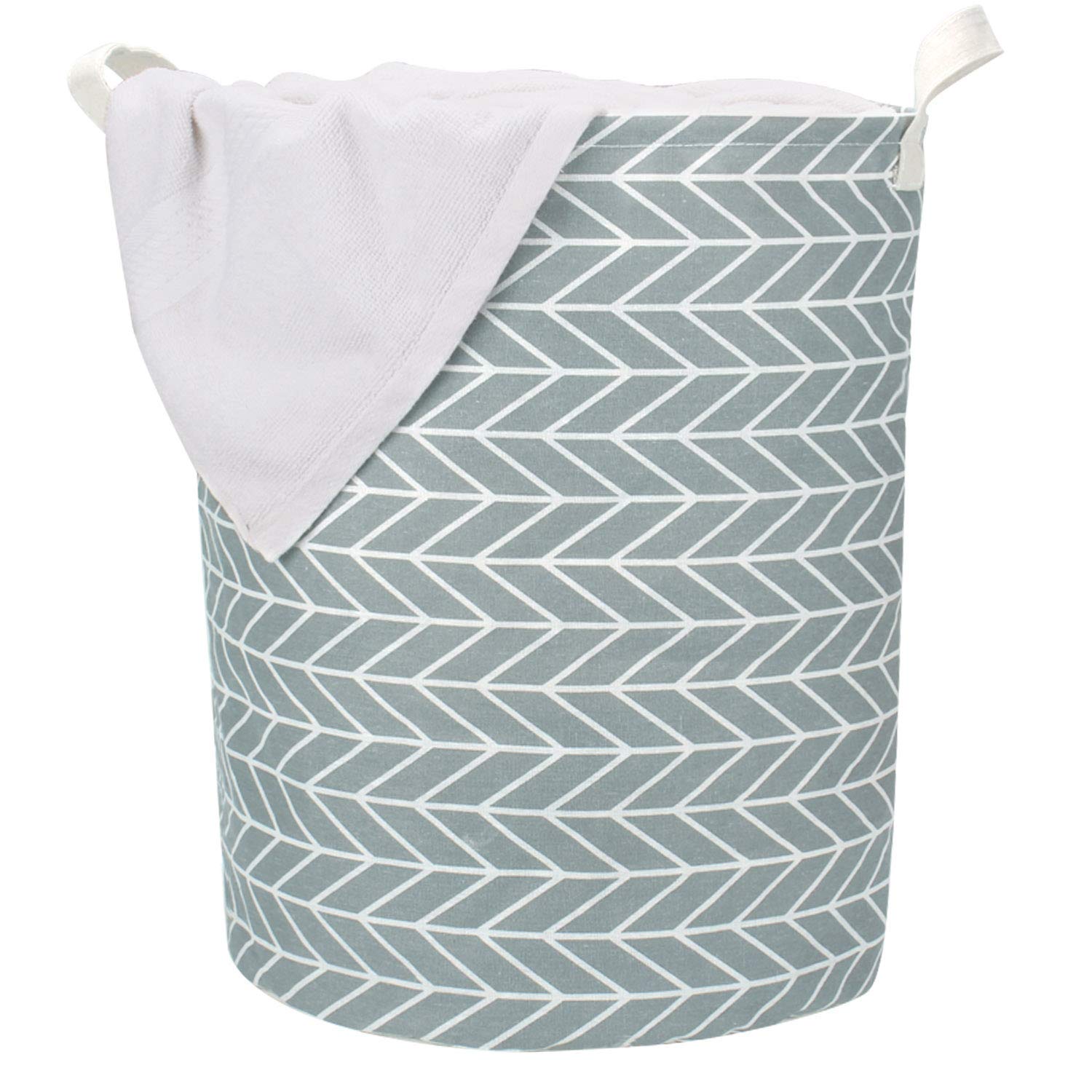 HomeStorie Cotton Foldable Laundry Bag for Clothes, 38 Ltr, Pack of 1, Grey (AR1744)