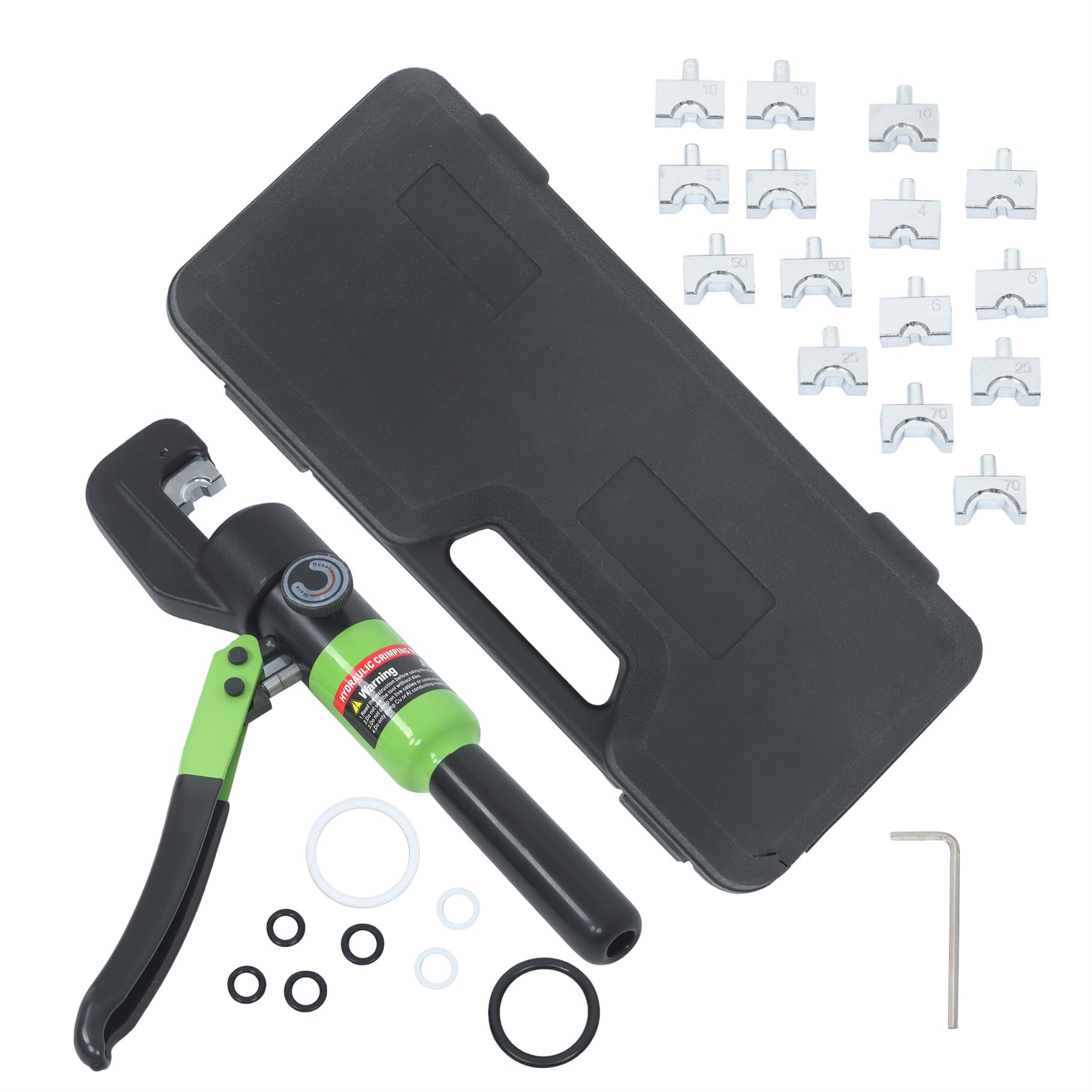 TJHSM YQK-70 Hydraulic Crimping Hand Operated Tool Range with 8 Die for Battery cables