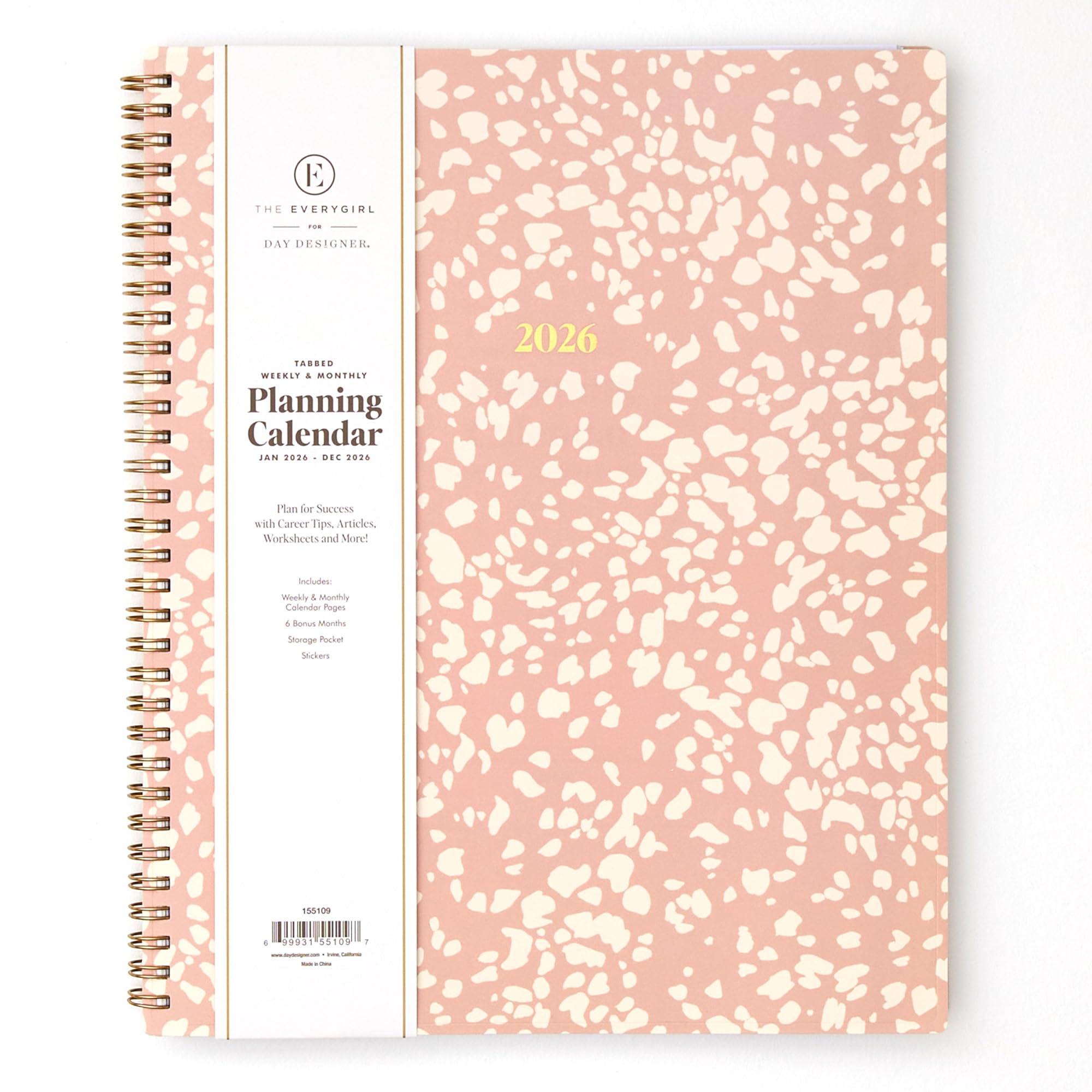 Blue Sky The Everygirl 2026 Weekly and Monthly Planner Calendar, January 2026 - December 2026, 8.5" x 11", Flexible Cover, Durable Twin Wire Binding,