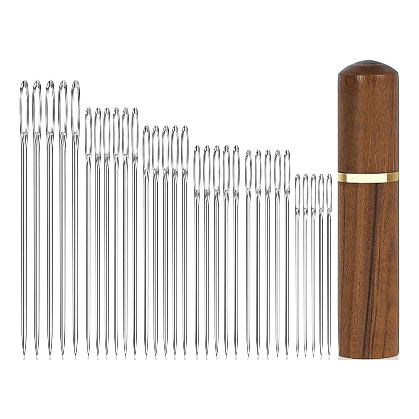 30 Pcs Multifunctional Stitching Needle Sewing Needle Large Eye Embroidery Easy to Thread for Craft Project