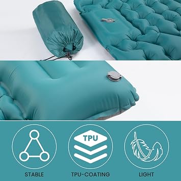 Inflating Sleeping Pad Mattress for Camping 4 Extra Thick