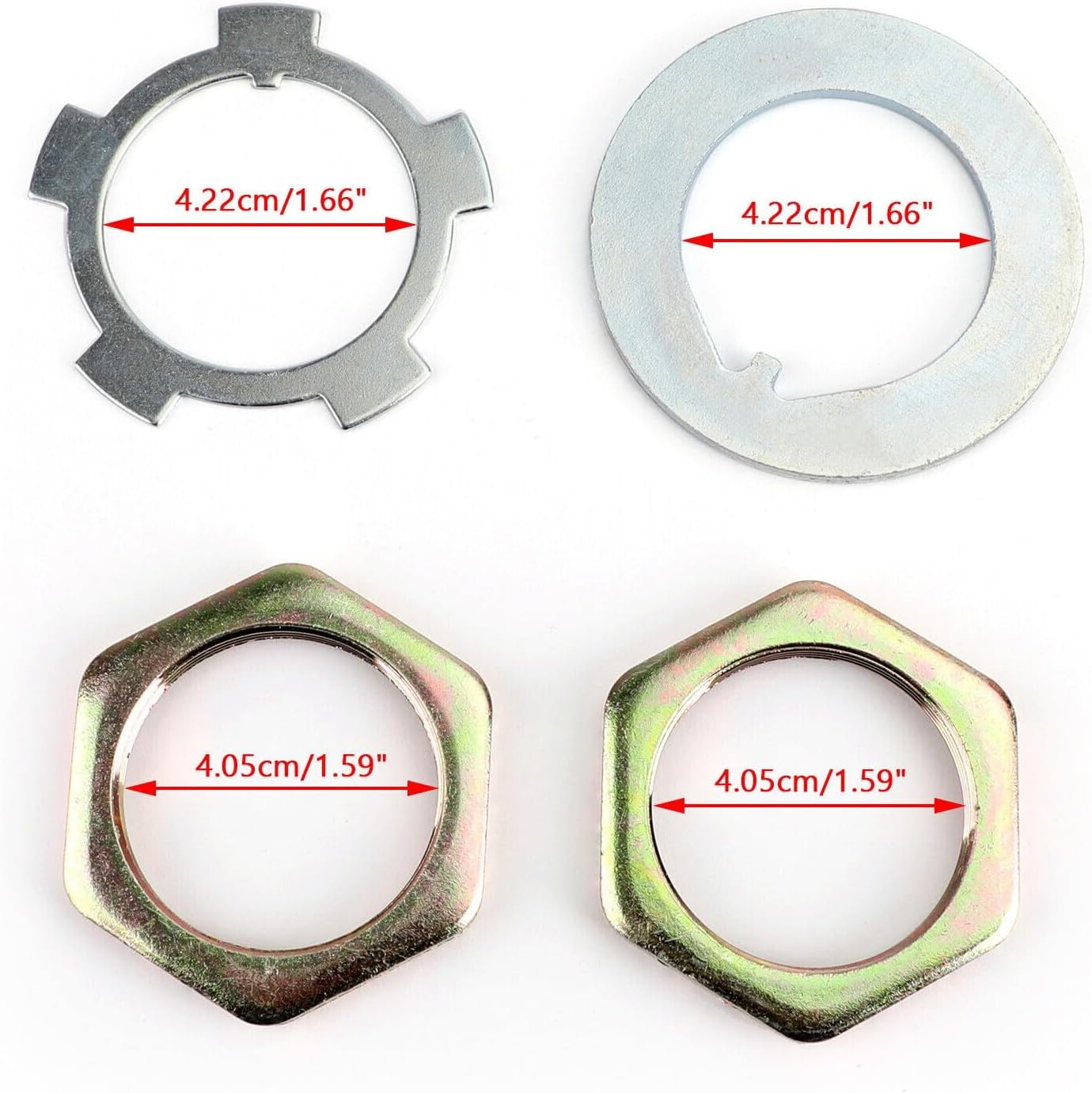 Front Axle Hub Spindle Lock Nut Washer Kit 43521-60011 Hiluxs Metal, Repair Your car and revitalize it