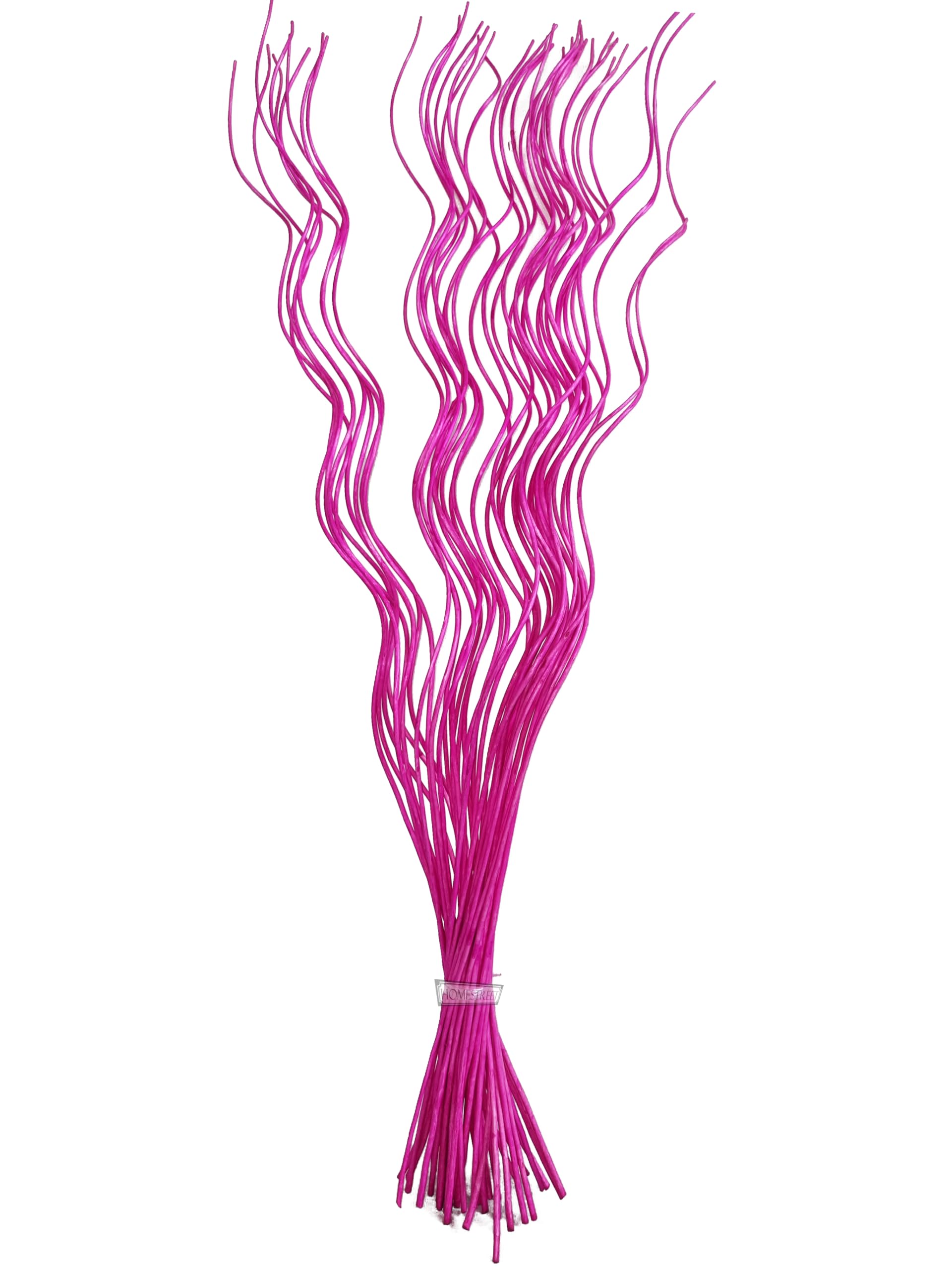 Homestreet Tall Spiral Curly Willow Twigs, Colourful Metallic Natural Dried Dyed Exotic, Ting Home Decor Floral Arrangement Display, 40 Piece Bunch, 120cm Long for Floor Vase (Hot Pink)