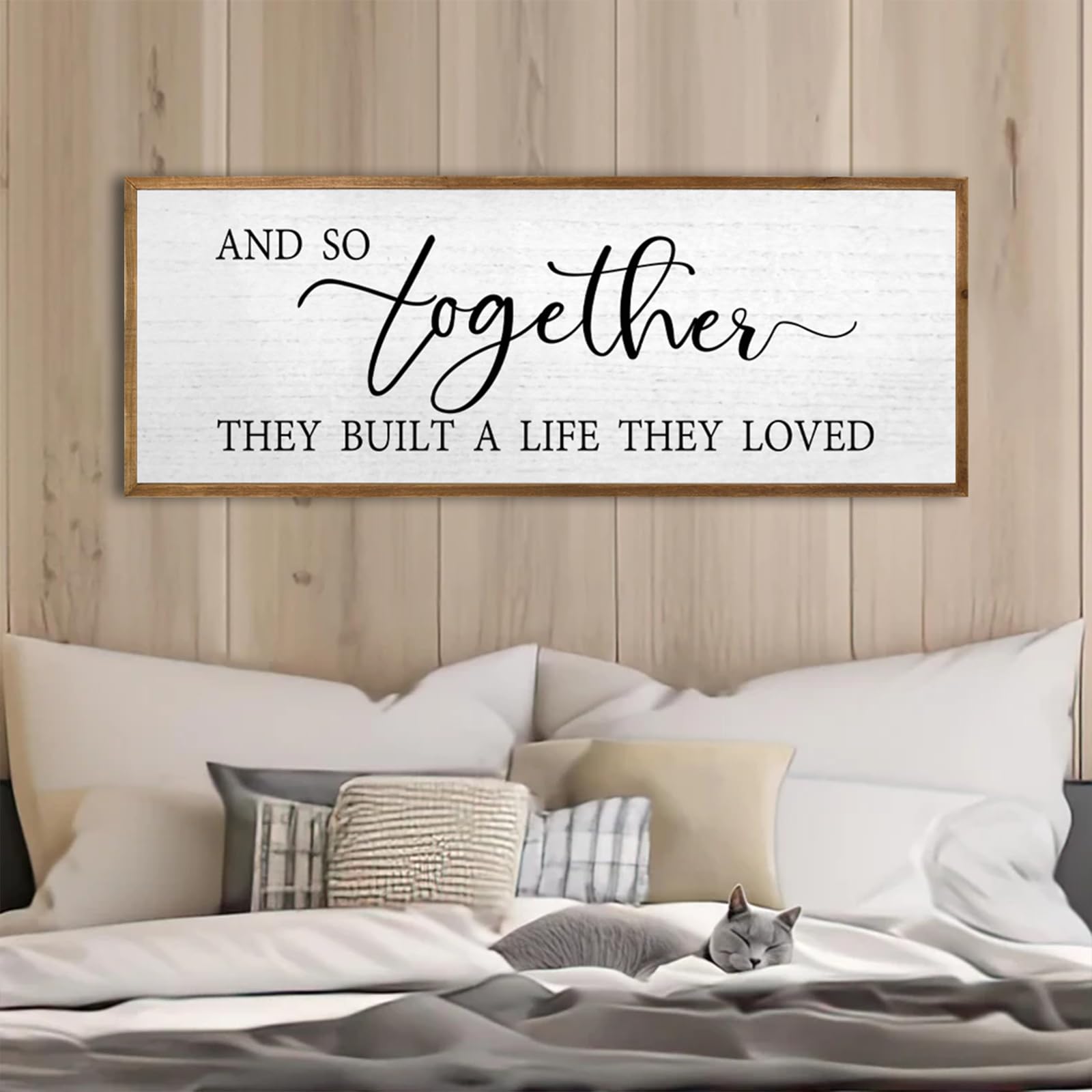 TQianJiang And So Together They Built A Life Wood Sign