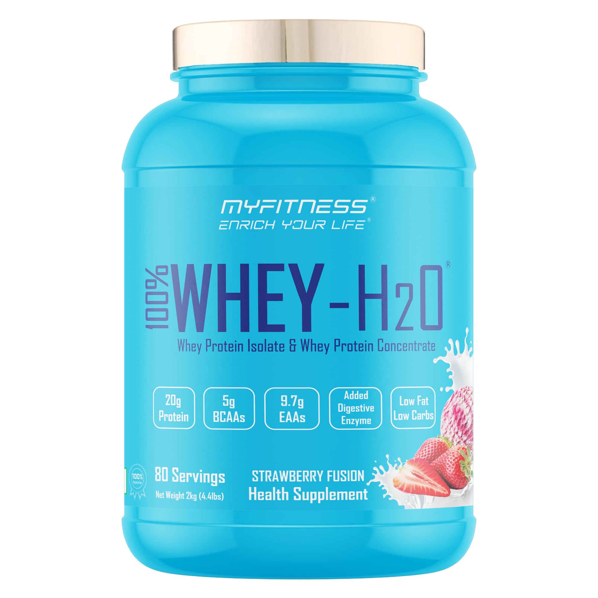 Myfitness Protein Powder 2kg Rich Chocolate 80 Servings | 100% Whey H2O | 80% Protein Per Serving | Isolate & Concentrate Blend | Added Digestive Enzymes | Whey Protein Powder — Amazon image 25