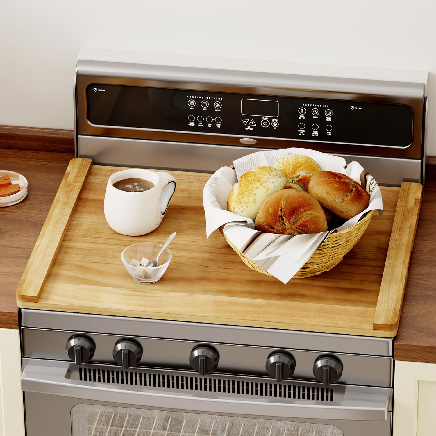 HAIDAIYA Noodle Board Stove Cover, Stove Top Covers for Electric 30"L X 22"W, Stove Top Covers for Gas Burners, Sink Cover for Counter Space, Durable