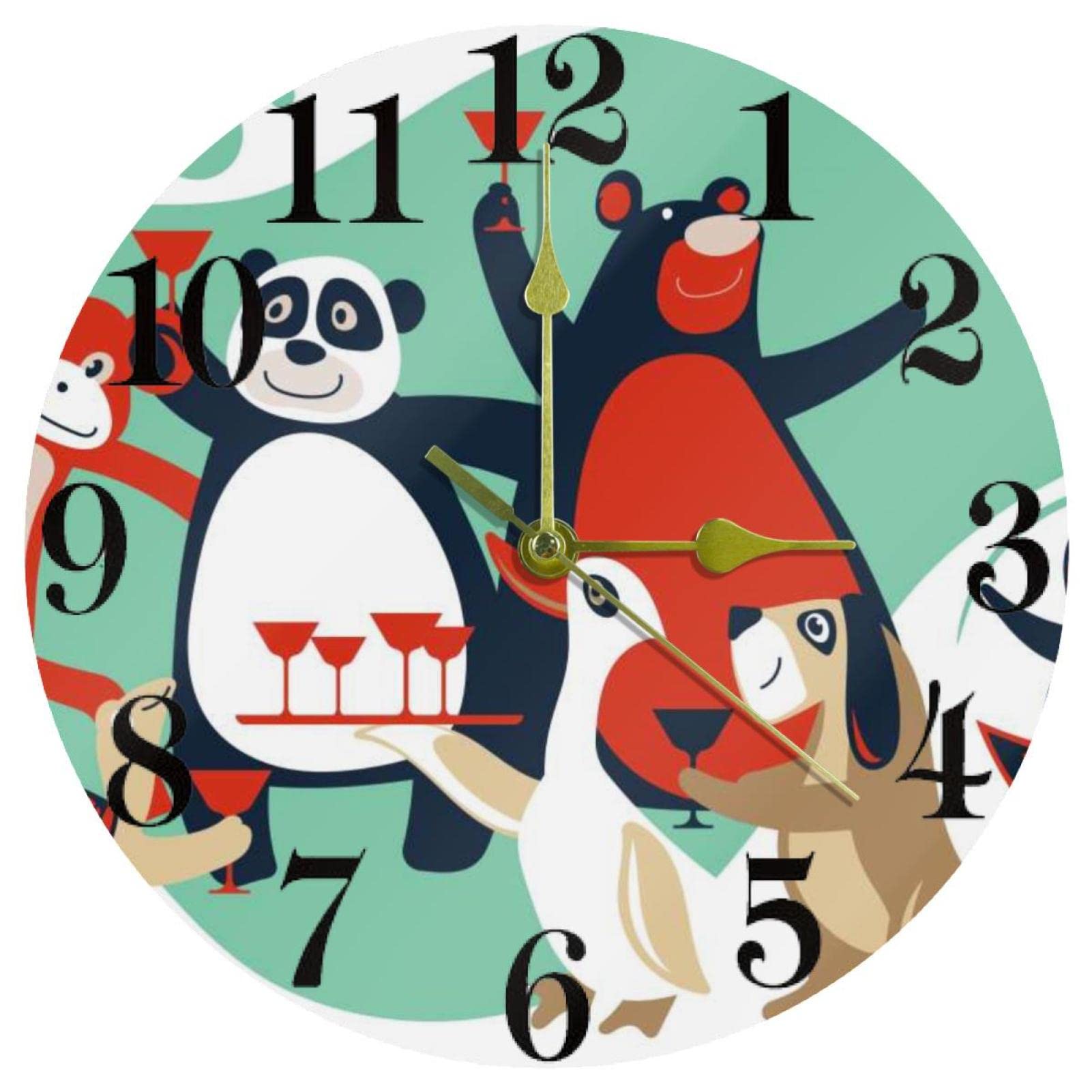 Horloge murale ronde 25,4 cm pour cuisine et bureau au quotidien