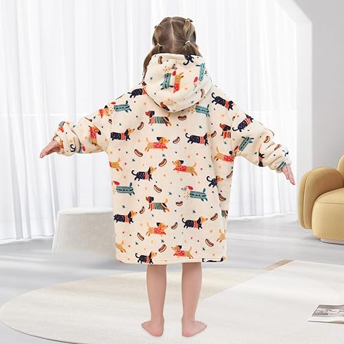 Miniatura 81 de Wearable Blanket Hoodie for Kids Oversized Sherpa Blanket Hoodie for Kids Boys Girls Teens 6-13YR,Navy Shark