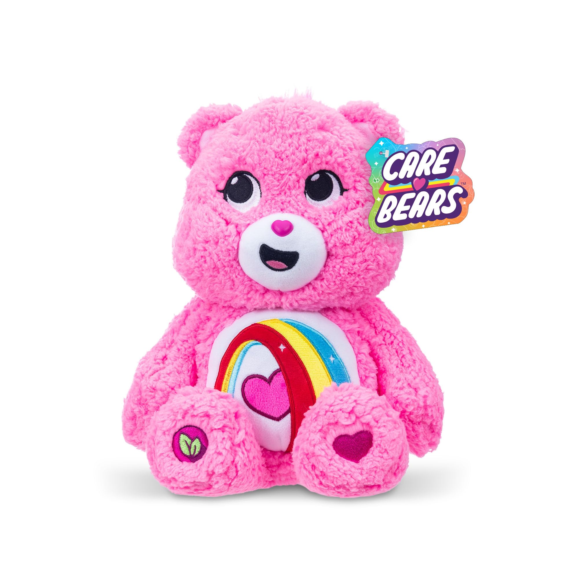 Basic Fun Care Bears 35cm Medium Plush  Cheer Bear Cosy Collection  Super Soft Eco-Friendly Toy with Belly Badge  Huggable Collectible for Kids & Fans