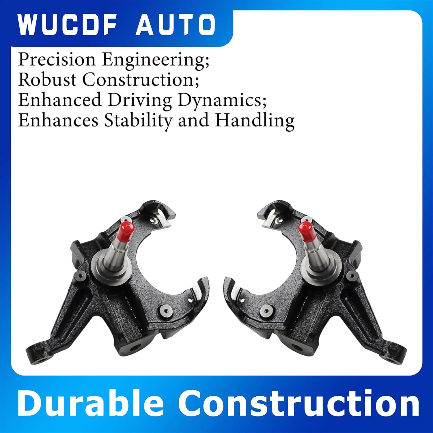 2.5" Front Drop Spindles Lowering Suspension Kit W/1.25" Rotor 2WD For Chevy C10 2WD 1973-1987 For 1973-1987 Chevy GMC C10 Pickup 2WD Replaces# M0117K12-1,M0117K12-2