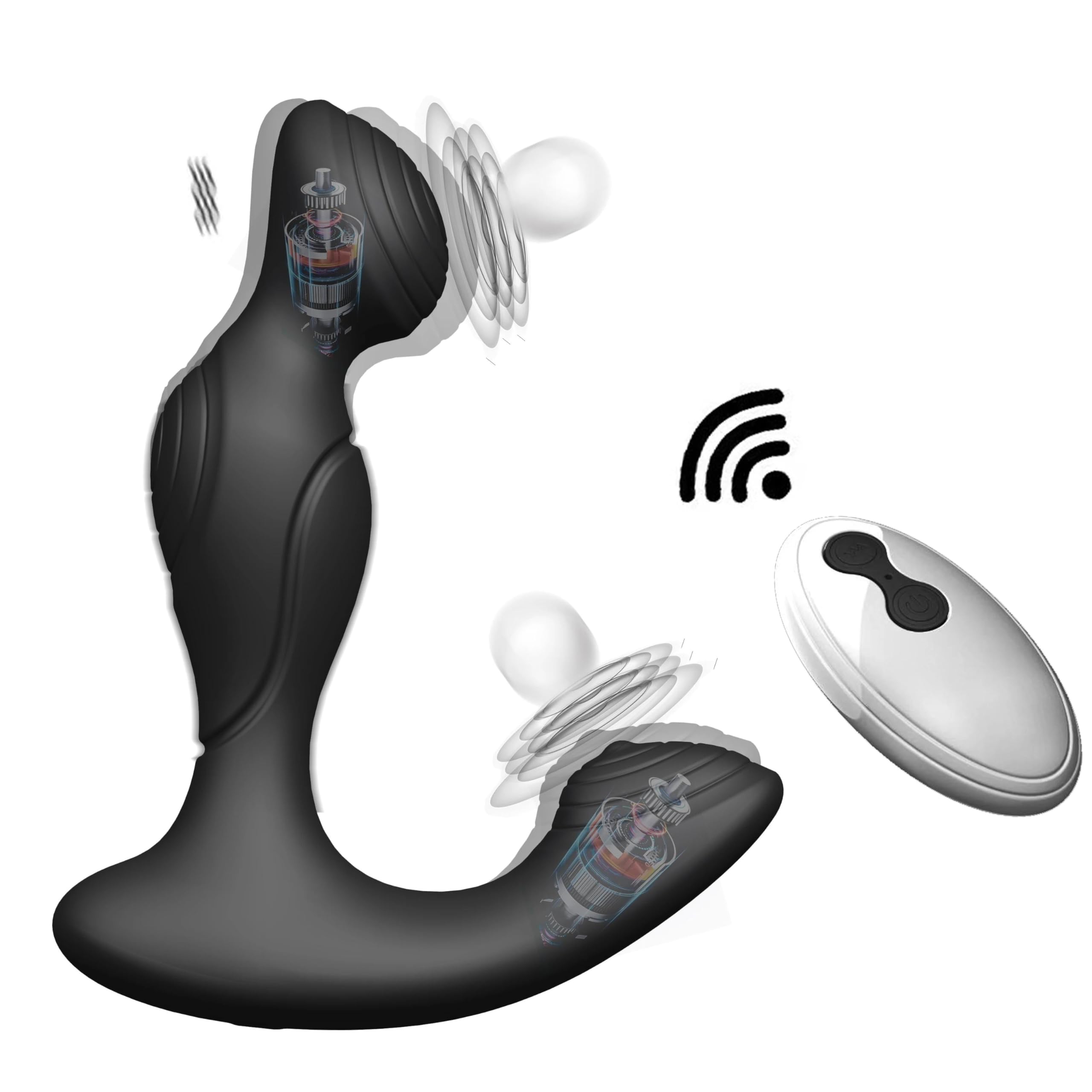 Plug Anale Massaggiatore prostatico vibrante a doppia frequenza a 10 frequenze Per Giocattolo sessuale per stimolatore maschile con plug anale vibrante