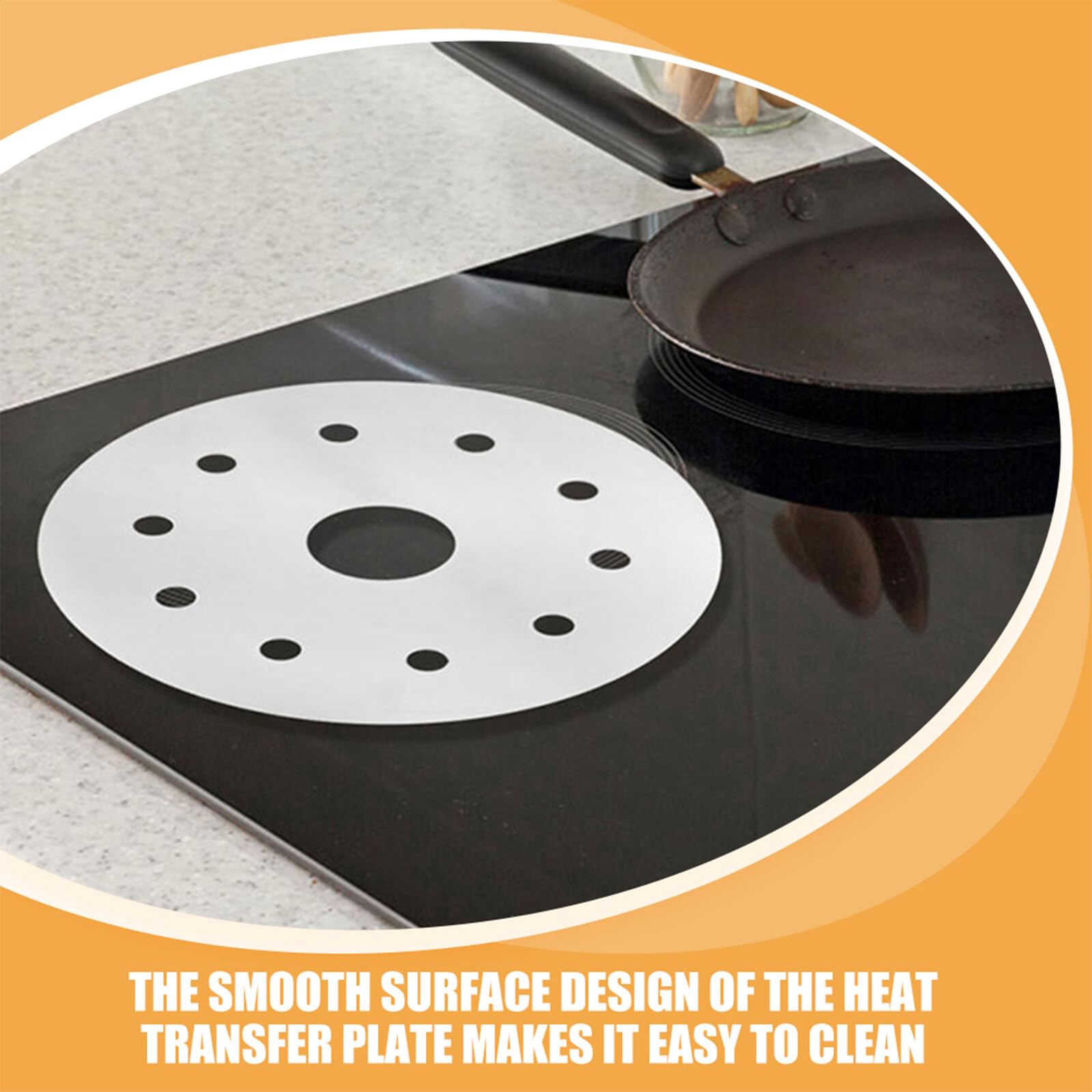Placa Difusora de Calor Distribución Uniforme de Acero Inoxidable y Resistente para Estufa de Gas Adecuado para Utensilios de Cocina Hogar