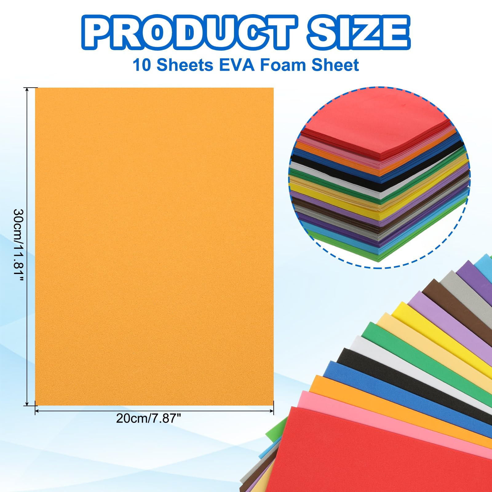 PATIKIL 10 Pcs Orange EVA Foam Sheets - Image 2