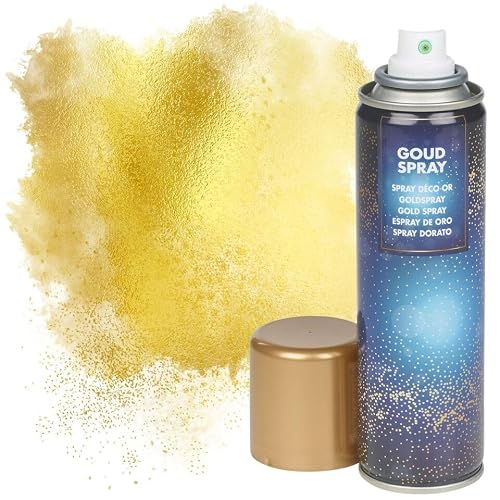 Urbnliving Gold Decorative 150Ml Lacquer Spray Paint Bottle Festive Metallic Colour Decor Creative Dazzling Effect To Your Hobby Art And Craft Use