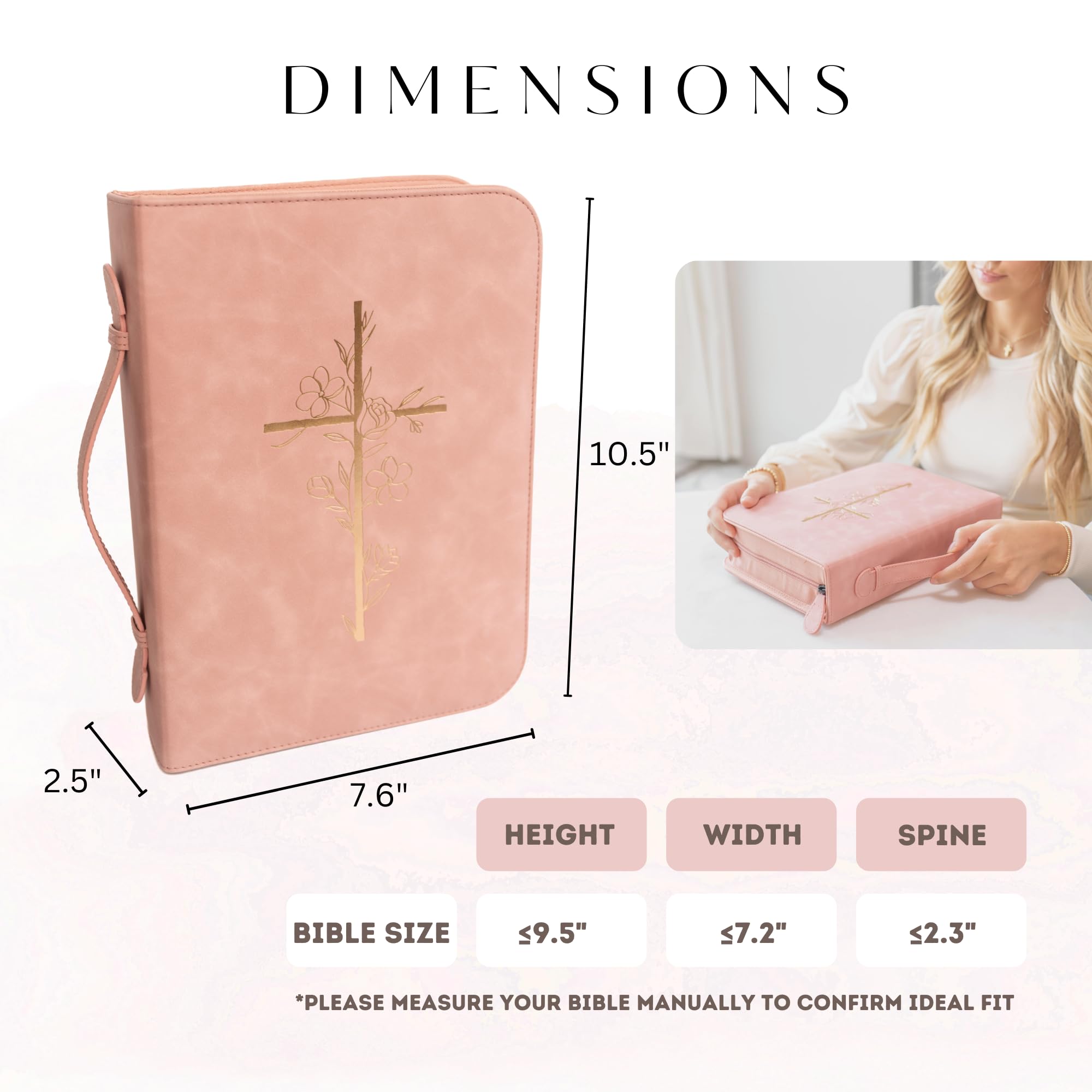Sac Couverture Bible Floral Matelassé – Avec Onglets, Stylos Et Surligneurs, Pour Femmes (style 1)