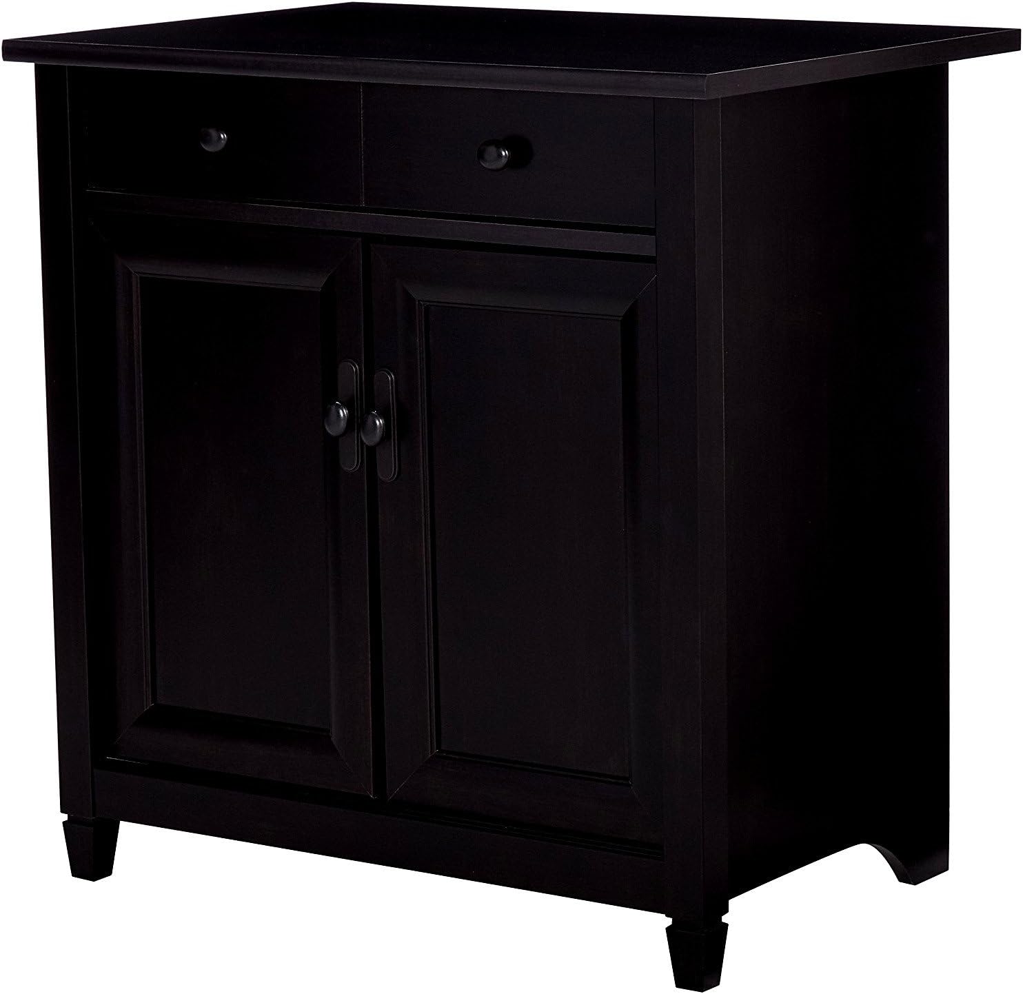 Large Storage Rustic with Drawer and Two Doors Black Vertical Classic Wooden