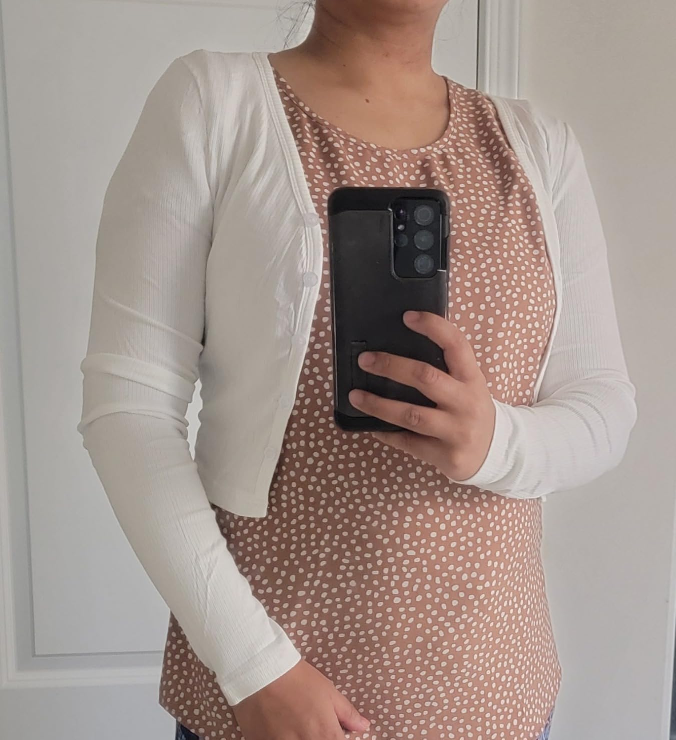 Women Long Sleeve V Neck Ribbed Crop Tight Shirts Button Down Cami Tops Slim Fit Y2k Cropped Going Out Tops - Image 3