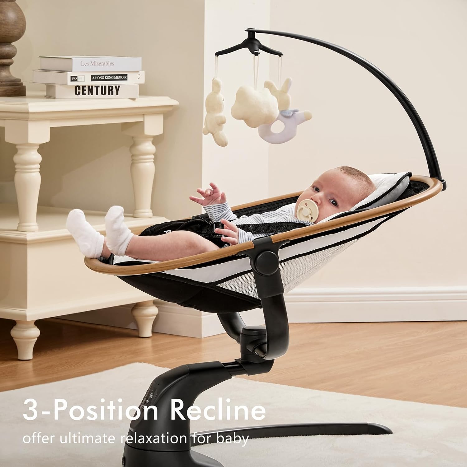 ANGELBLISS Baby Rocking Bassinet + Baby Swing with Cry Detection