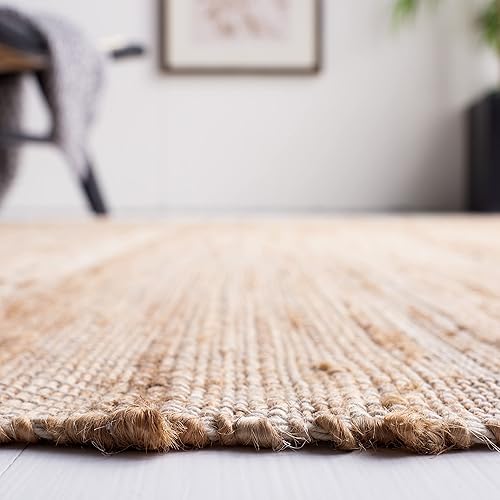 Miniatura 5 de Safavieh Natura Collection NAT872A - Alfombra de camino de lana y yute costero y de yute y lana de 2 pies 3 pulgadas x 9 pies color natural y marfil