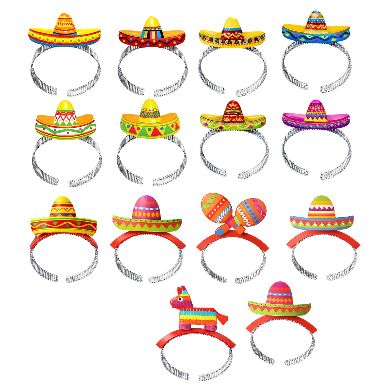 DXPETA Sombrero Hat Adult, Mexican Hat for Party Decorations and Fancy Dress, Set of 15 Adjustable Hats with Decorative Band, Ideal for Themed Events and Festive Occasions, One Size Fits Most Adults