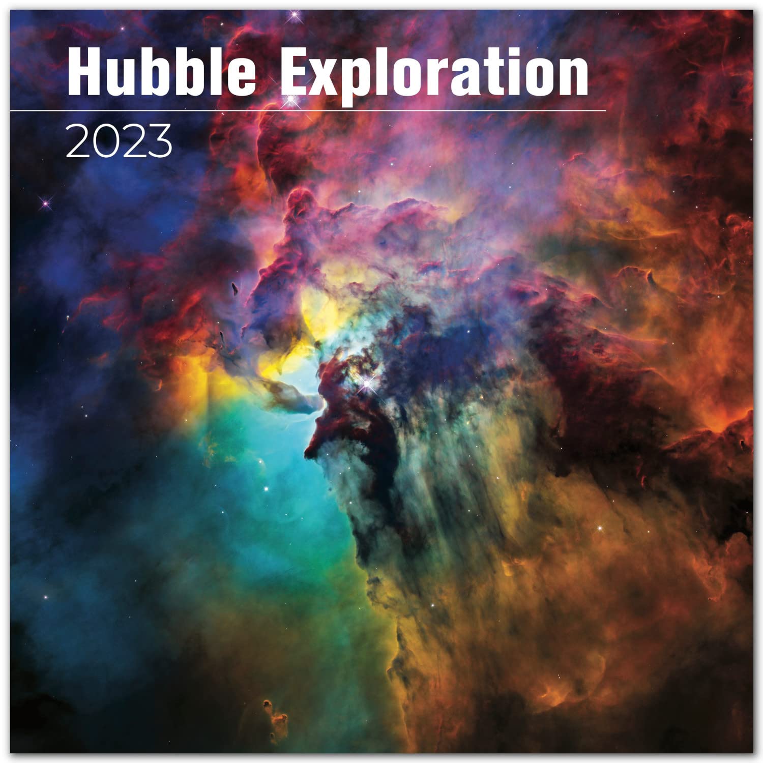 Hubble Exploration 2023 Premium Hangable Wall Calendar by MegaCalendars - 12" x 24" Opened - Thick No-Bleed Paper - Giftable - Teacher's Planner Calendar for Organizing & Planning - Made in USA
