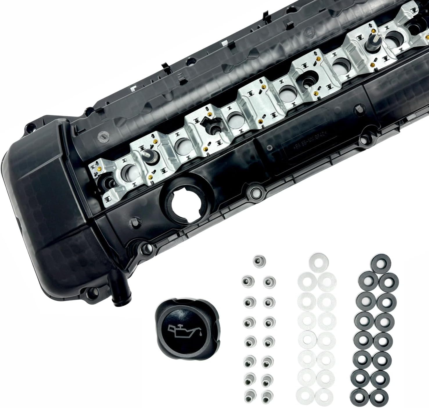 11121432928 Engine Valve Cover Kit W/Gasket&Bolts Compatible with BMW 323i 325i 328i 330i 525i 528i 530i X5 Z3 E46 E39 E53 M52/M54 2.5L 2.8L 3.0L 2001-08/2002