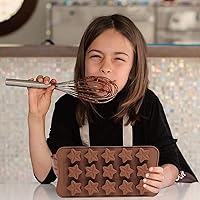 Vista 5 de Molde de silicona con forma de estrella, molde antiadherente para chocolate, 2 unidades, 15 cavidades para dulces, postres, gelatina, cubitos