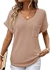 Blusas de punto waffle para mujer Dokotoo, camisas de verano 2026, básicas 1