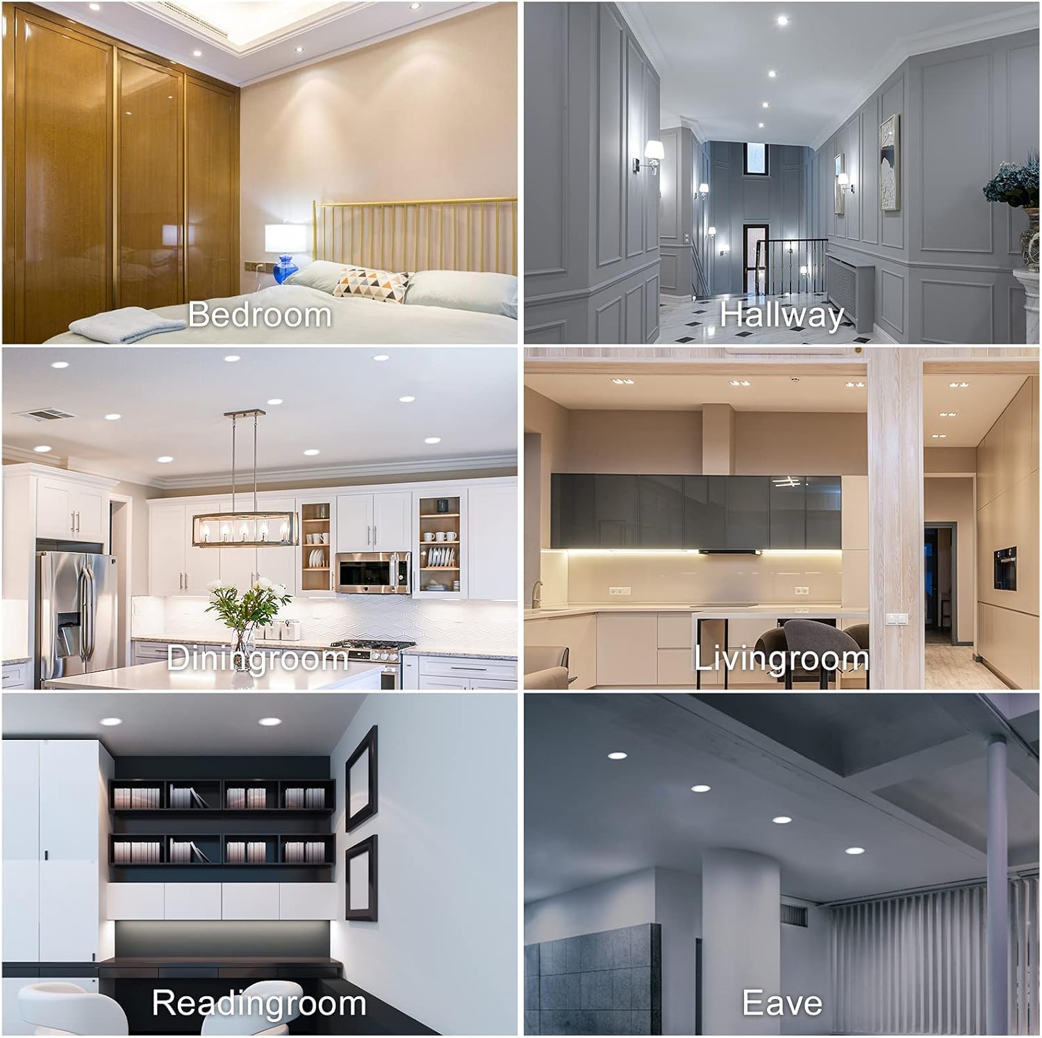 1 Pack 4 Inch LED Recessed Ceiling Light with Junction Box, Airtight Gimbal Eyeball Slim Downlight, CRI80+, 3000K-5000K Selectable, 15W 100W Eqv, 1000LM Dimmable Panel Light, ETL+Energy Star Certified