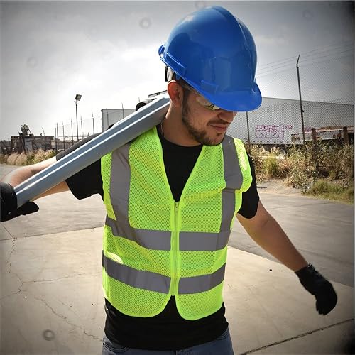 Vista 13 de NEIKO High Visibility Safety Vest ANSI Class 2, No Pocket Amarillo