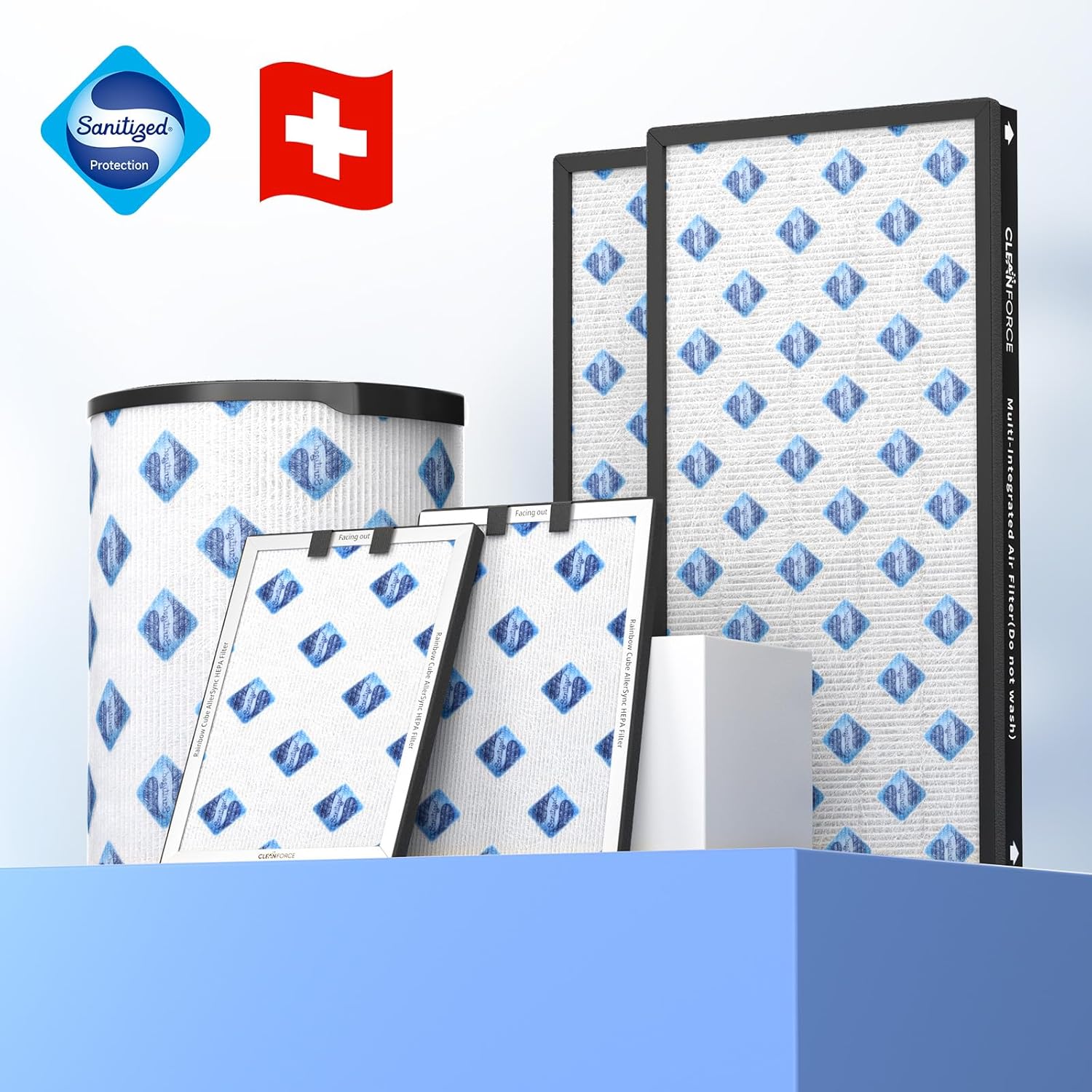 Genuine CleanForce Multi-Integrated H13 HEPA Replacement Air Filter for MEGA1000 Air Purifier, 2 PCS in Pack, filters Dust, Somke, Lint, Pet Hair Dander, Odors, etc. - Image 7