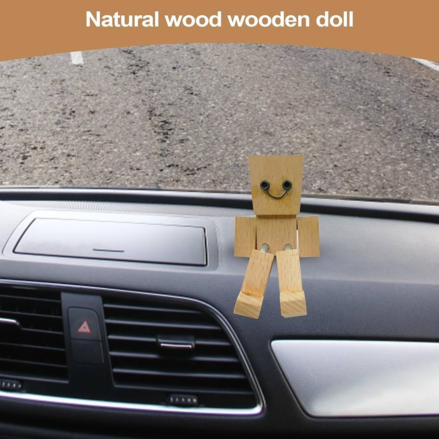Aazon.co: 2025 New Shaking Wooden An Figurine,Charing Shaking Feet Wooden Car Dashboard