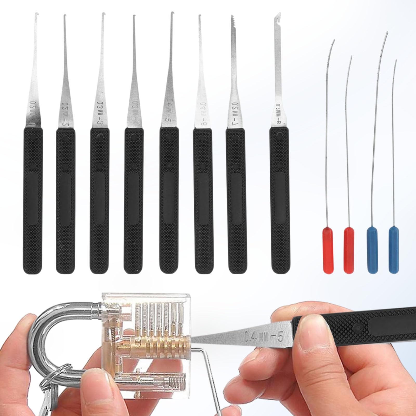 12 Estrattore Chiave Spezzata Strumenti per la Rimozione, Grimaldelli Riparazione e la Manutenzione Delle Chiavi rotte. Kit di Estrazione Chiavi per la Rimozione Delle Rotte.