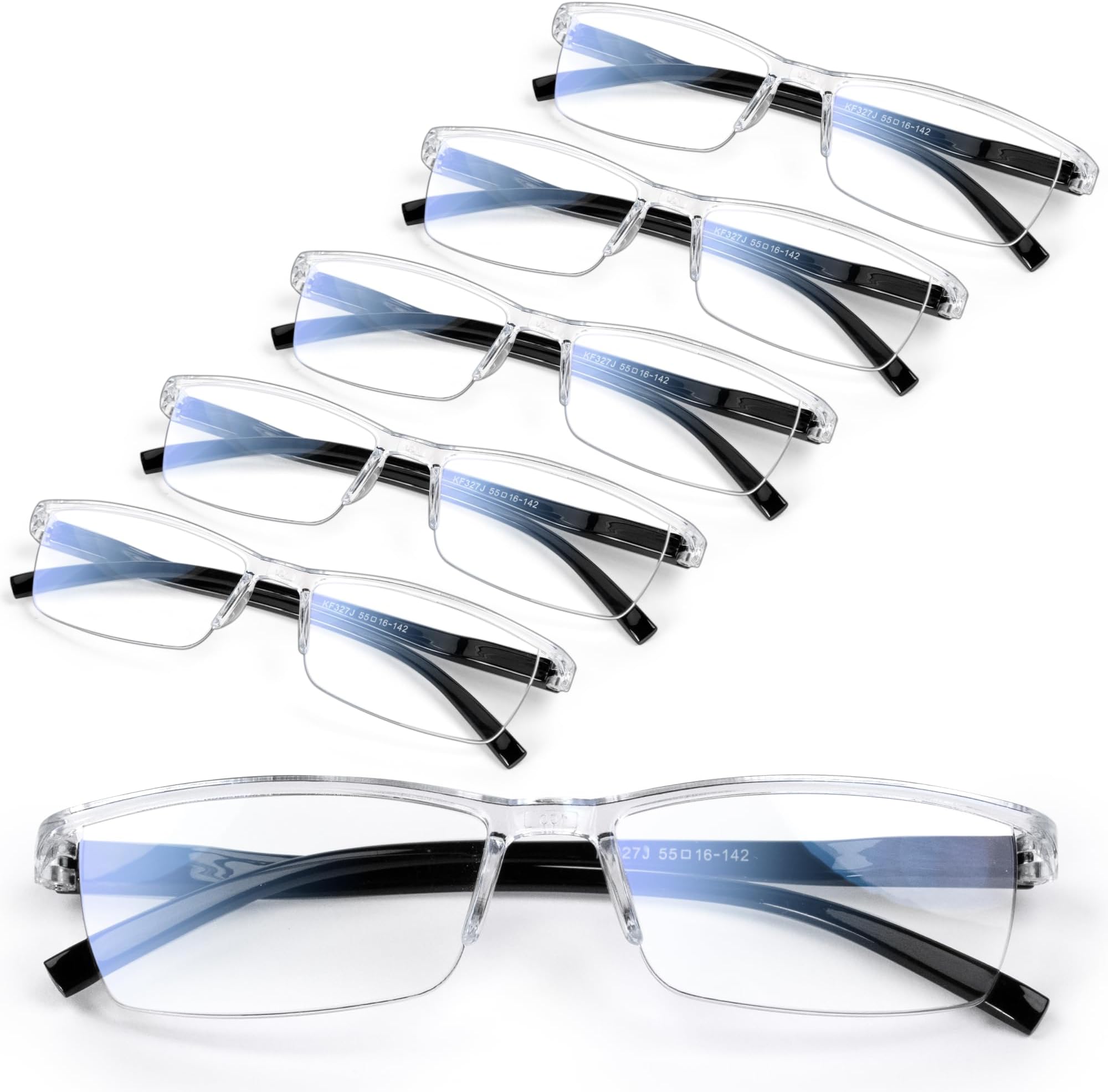 Gaoye 6 pack Executive Style Reading Glasses Men - Durable Readers with Blue Light Filtering - Comfortable Fit with TR90