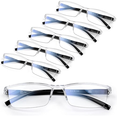 Gaoye Executive Style Reading Glasses Men - Durable Readers with Blue Light Filtering - Comfortable Fit with TR90 Frames