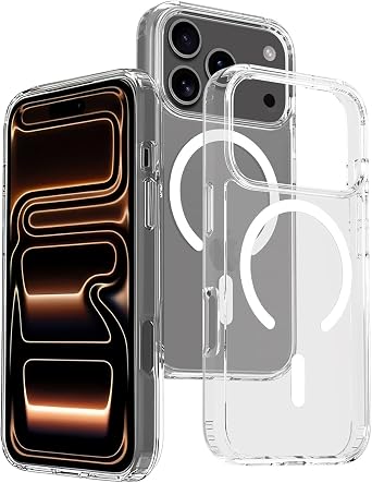 Crystal Clear Case for iPhone 17 Pro Max 99% Transparency | Military Anti-Yellowing | MagSafe Compatible | Silky Skin Feel