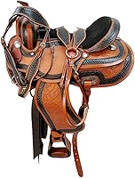 Vista 2 de Barrel Racing Western Horse Saddle Rodeo Pleasure Trail Cuero TACK 15 16 17 18