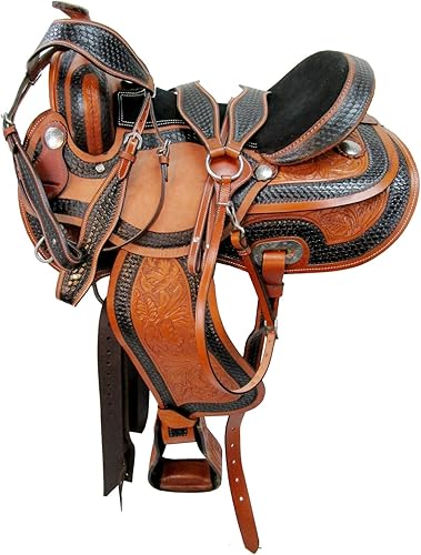 Miniatura 2 de Barrel Racing Western Horse Saddle Rodeo Pleasure Trail Cuero TACK 15 16 17 18