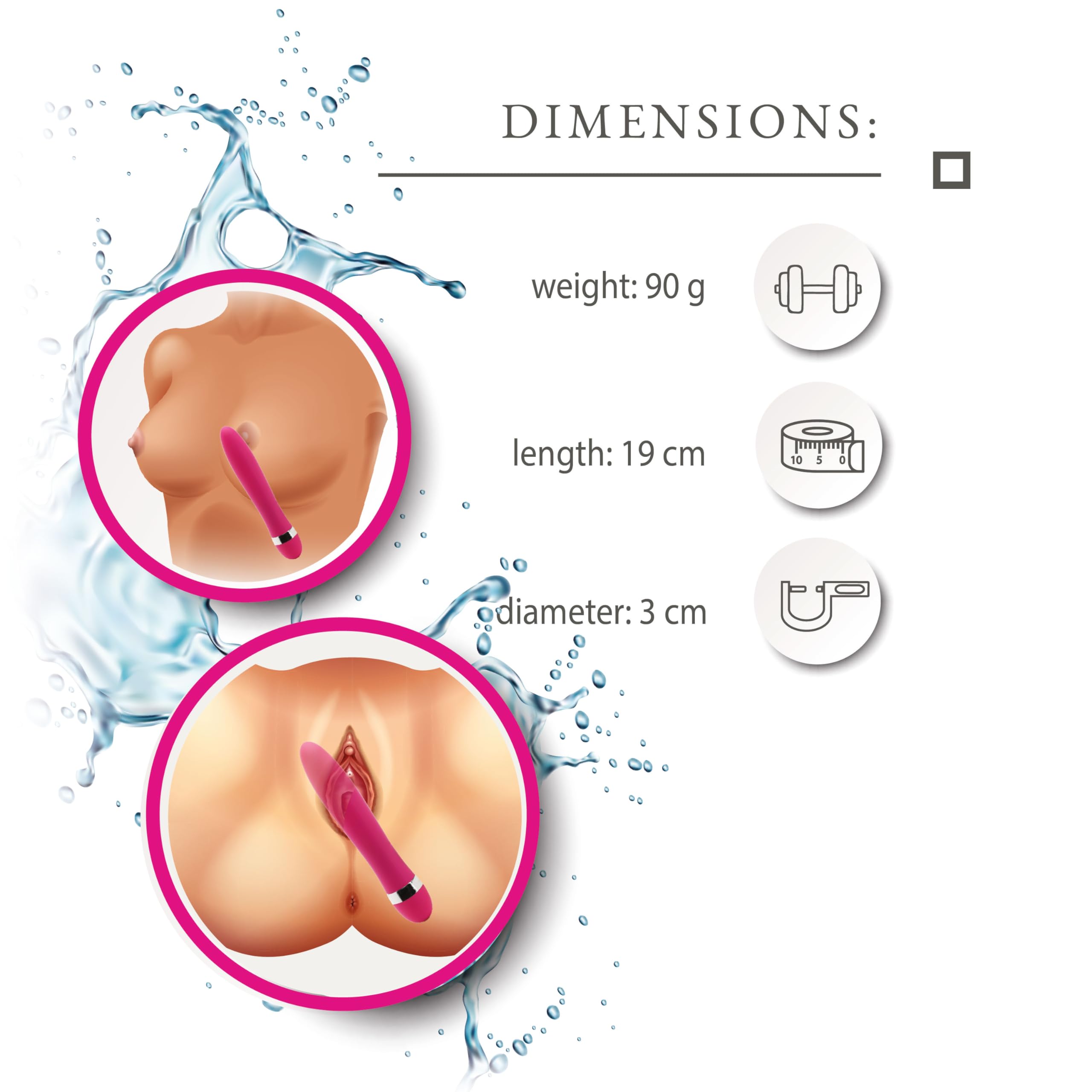 Vibratori classici Vibrazione per donna 19 cm/3 cm Sex toys multivelocità per coppia e singolo vibratore rosa Vibratore classico vibratore silenzioso donna FOPS W108
