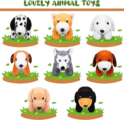 Miniatura 3 de 16 piezas de animales de peluche a granel surtidos pequeños de peluche suave para gato, perro, lindo peluche para mascotas, mini juguetes